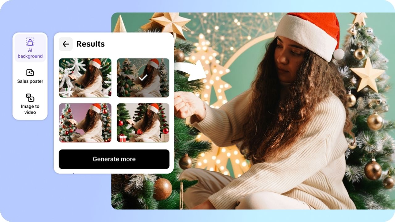 How Pippit's AI Tool Makes Christmas Background Creation Effortless